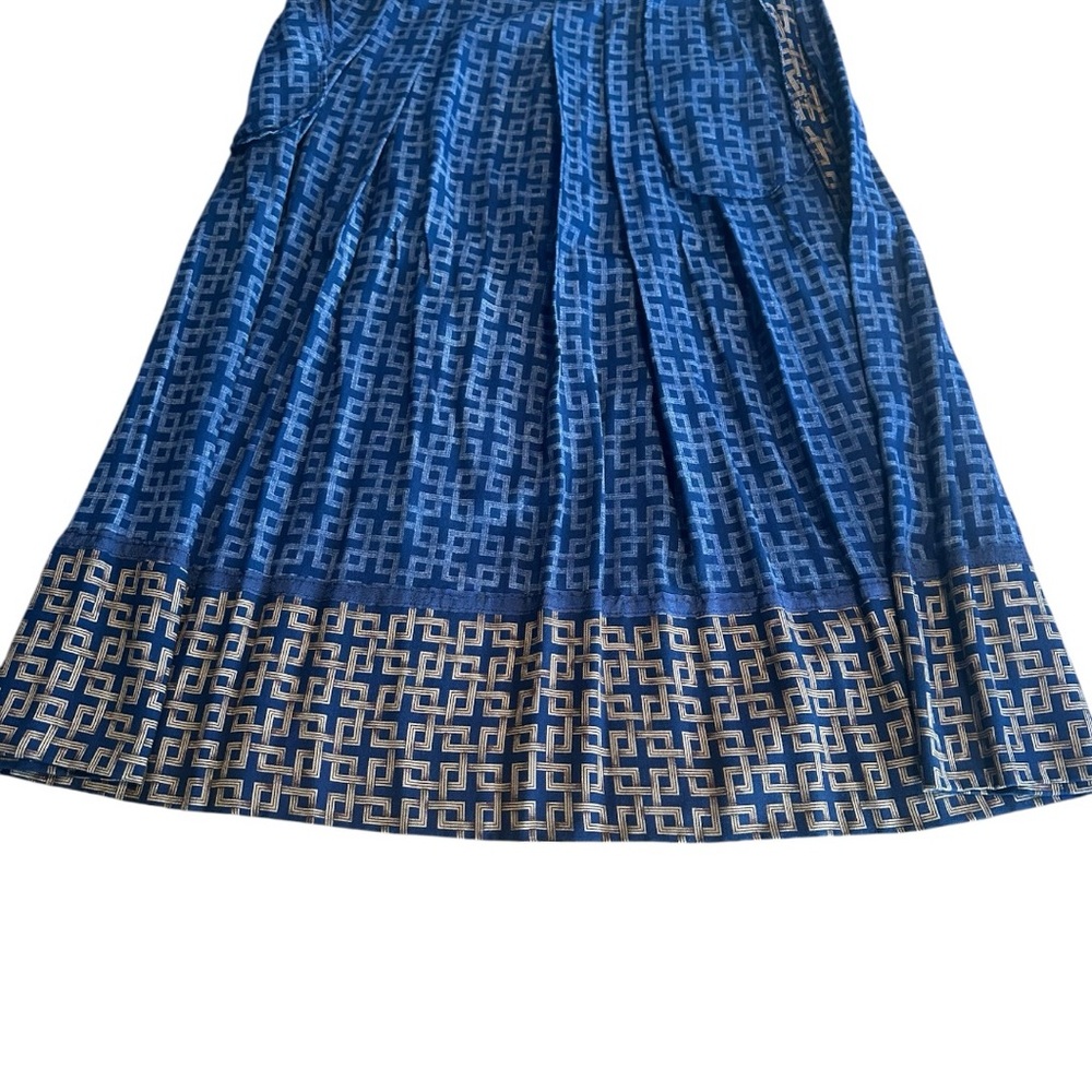 Vintage Pendleton Sophisticates Midi Skirt Sz L Rayon Geometric Lattice Y2K Prep - Picture 10 of 10